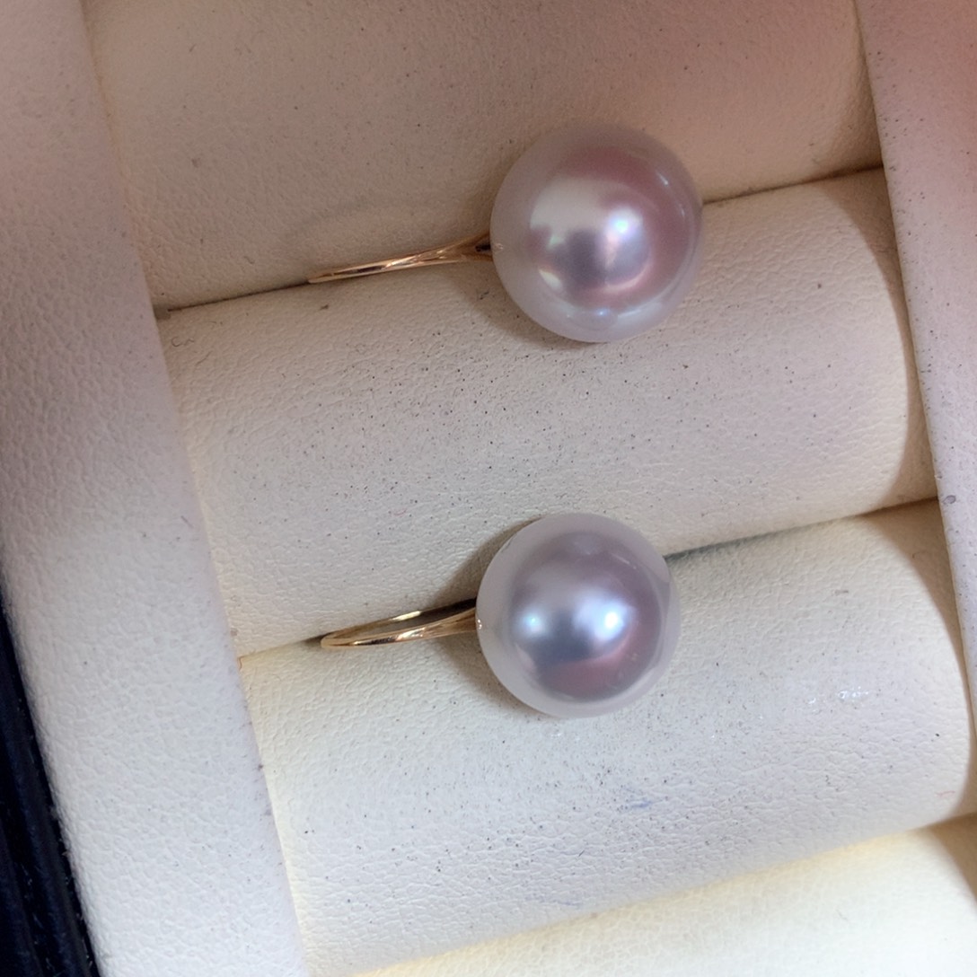 海水珍珠耳饰18K金镶嵌