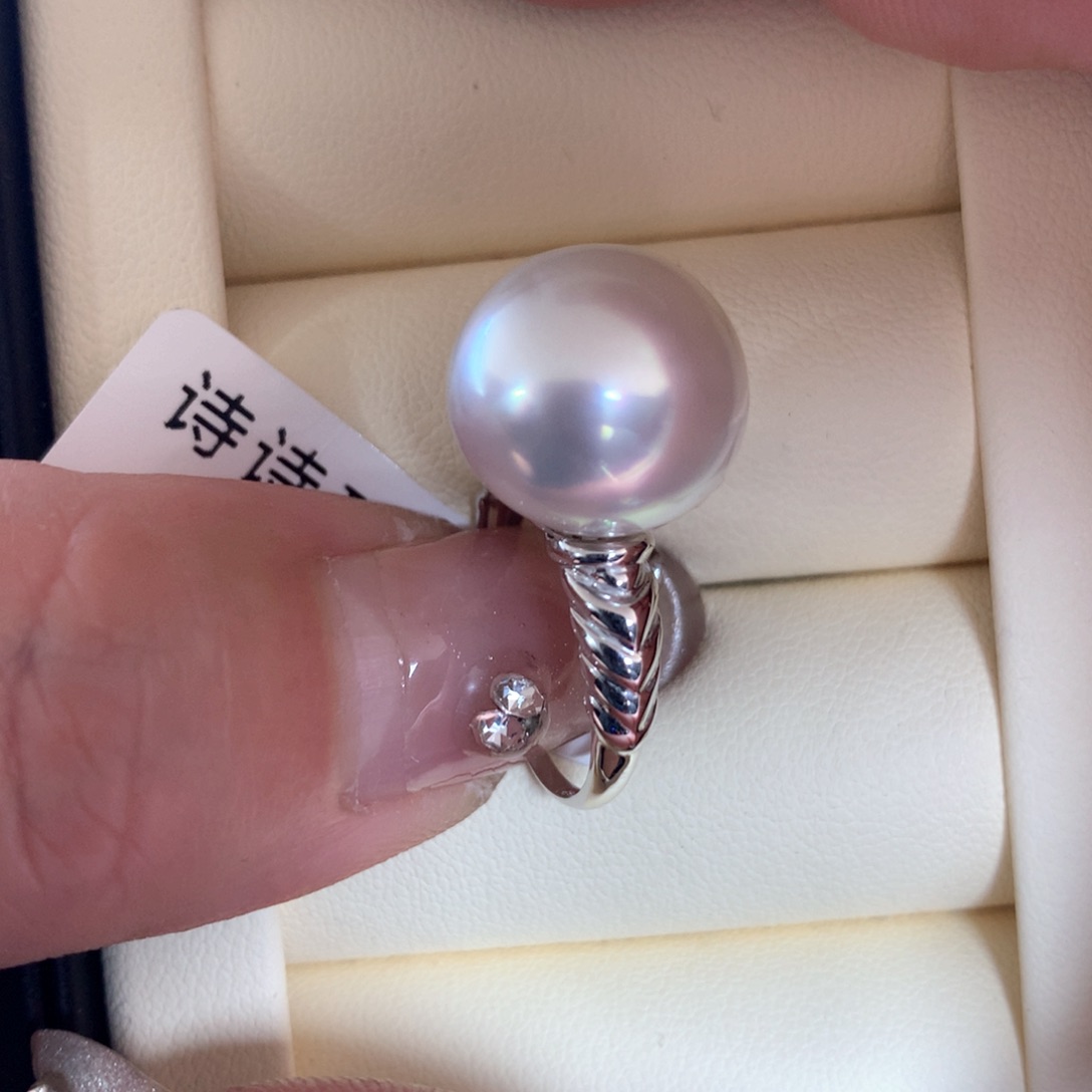 海水珍珠戒指18K金镶嵌