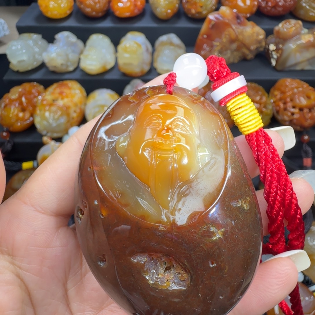 玛瑙/玉髓合金手把件