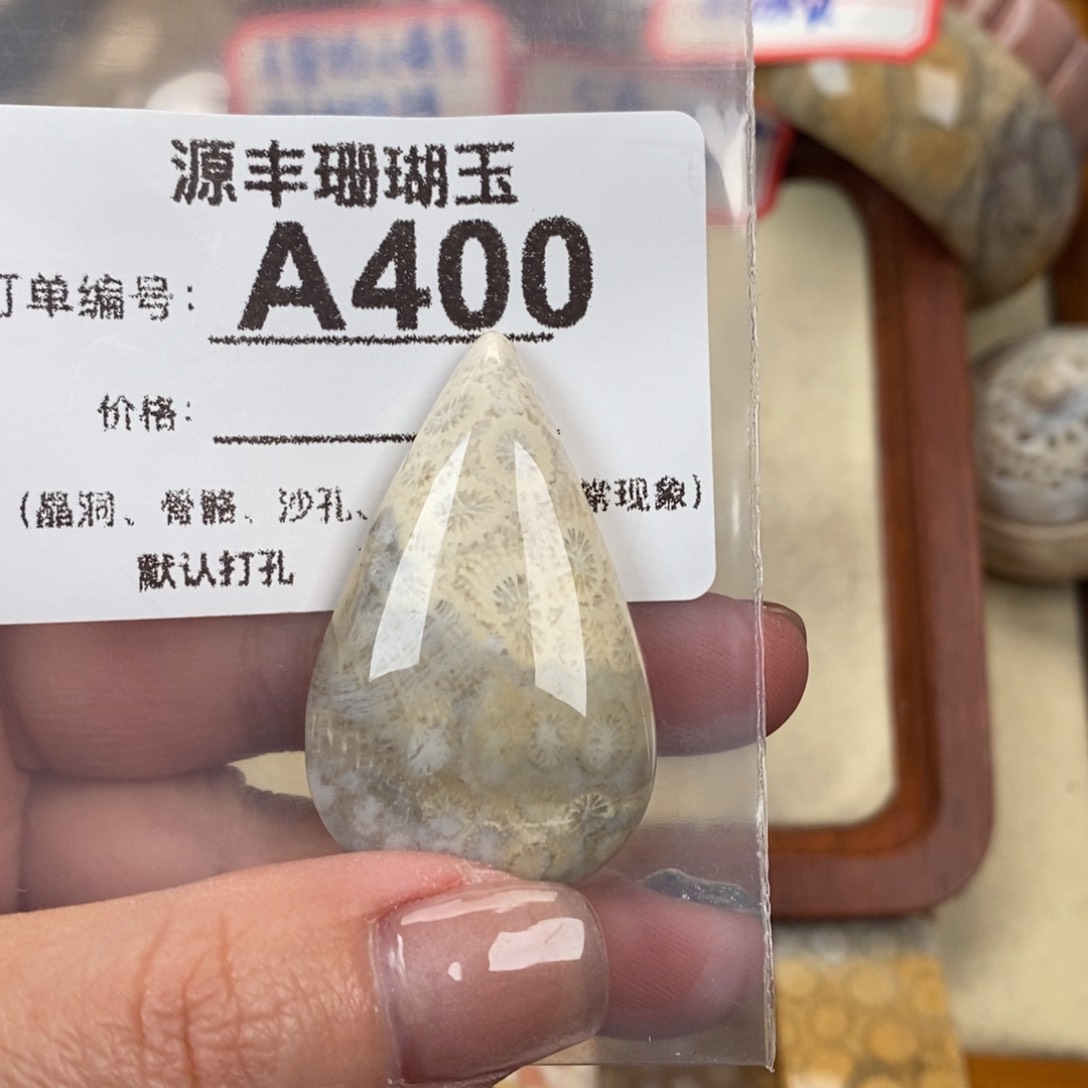 硅化玉颈饰未镶嵌雪*.