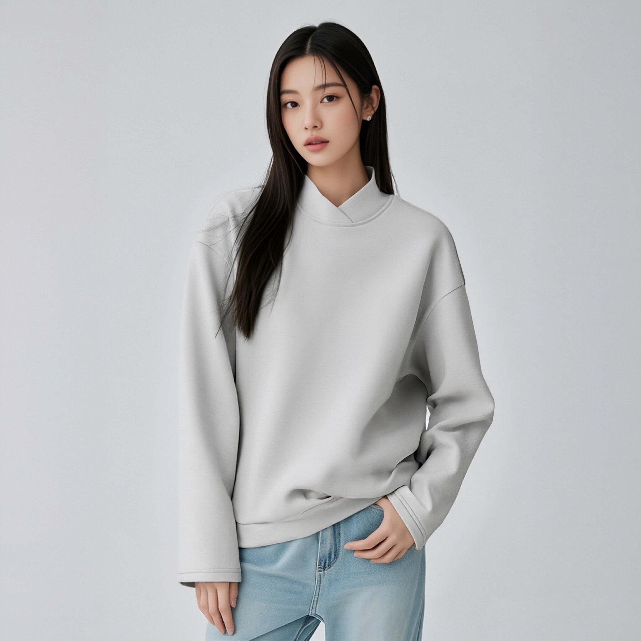 櫟丝御锦【双11福利•断码】柞蚕丝卫衣长袖休闲简约时尚百搭 25074