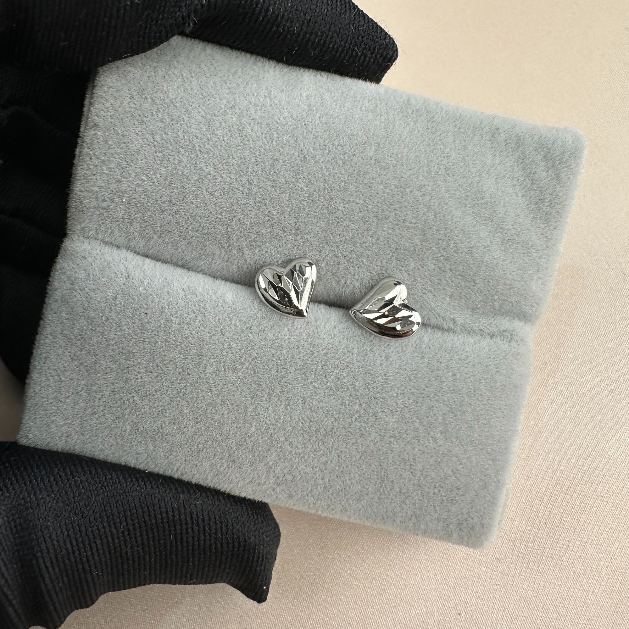 925银耳饰 桃心 925银耳环