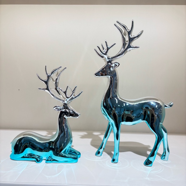 轻奢现代简约高级树脂创意小鹿酒柜电视柜玄关结婚礼物乔迁礼物