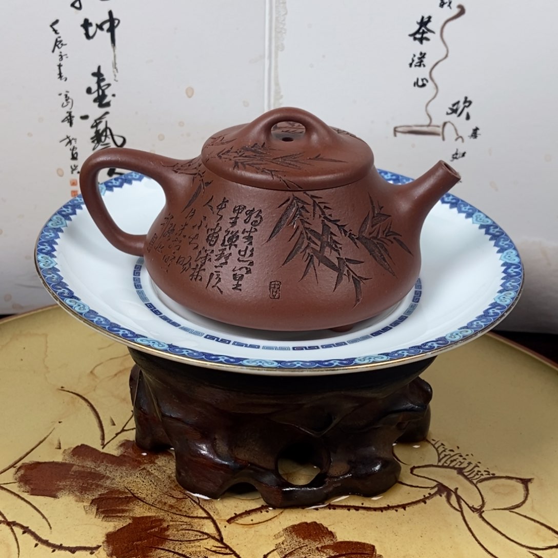 紫砂茶壶乐**?全手160 容量宜兴紫砂壶