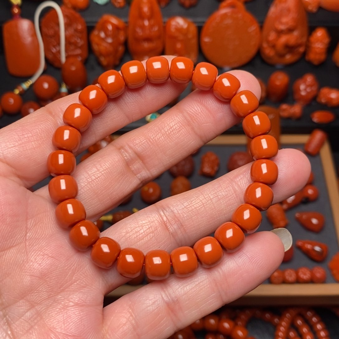 南红玛瑙精工老型手串未镶嵌K**d