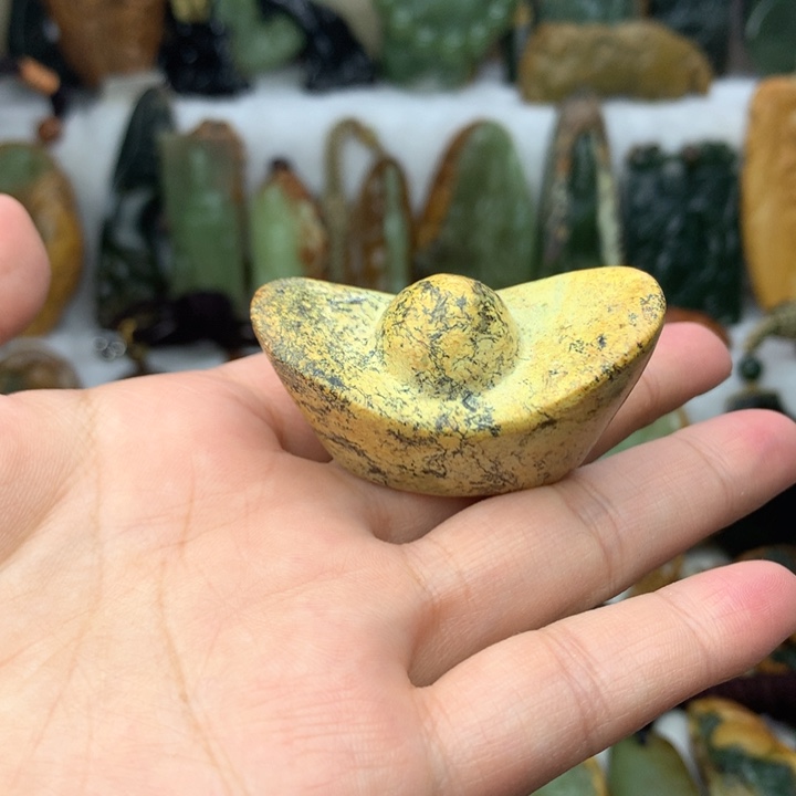 岫岩河磨玉（透闪石质玉）手把未镶嵌