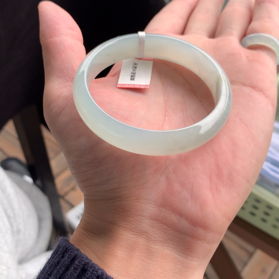 翡翠未镶嵌手镯59号57