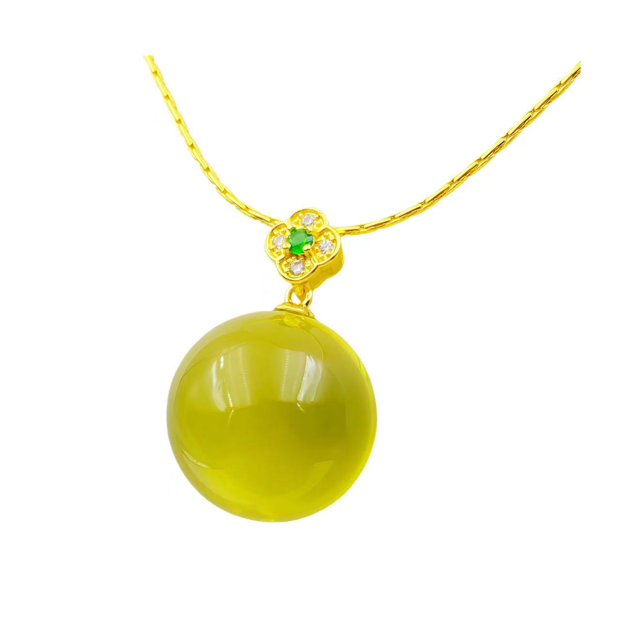 琥珀豪华单珠设计款吊坠Y2112（X298）