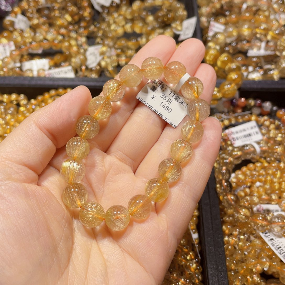 手链未镶嵌水晶嘟***看天然水晶手链