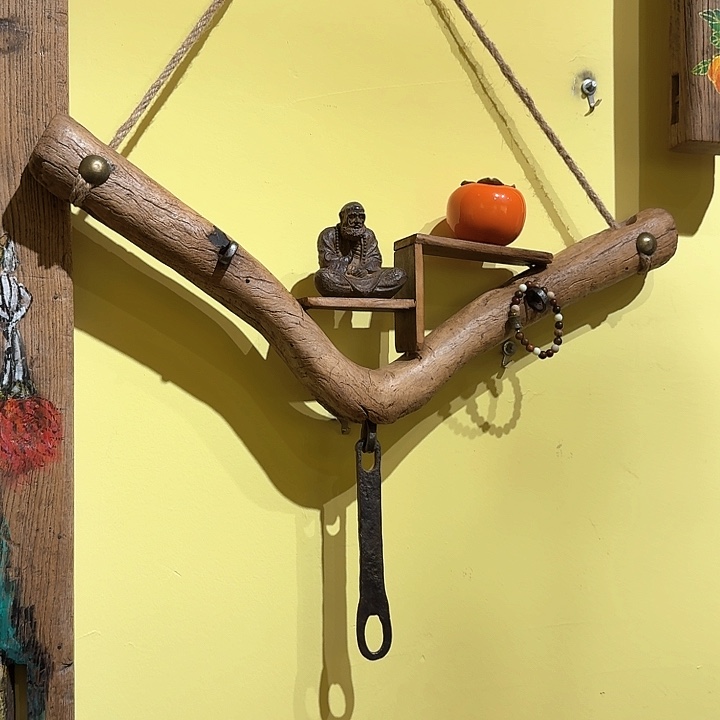 山*哥老榆木桌面摆件定制