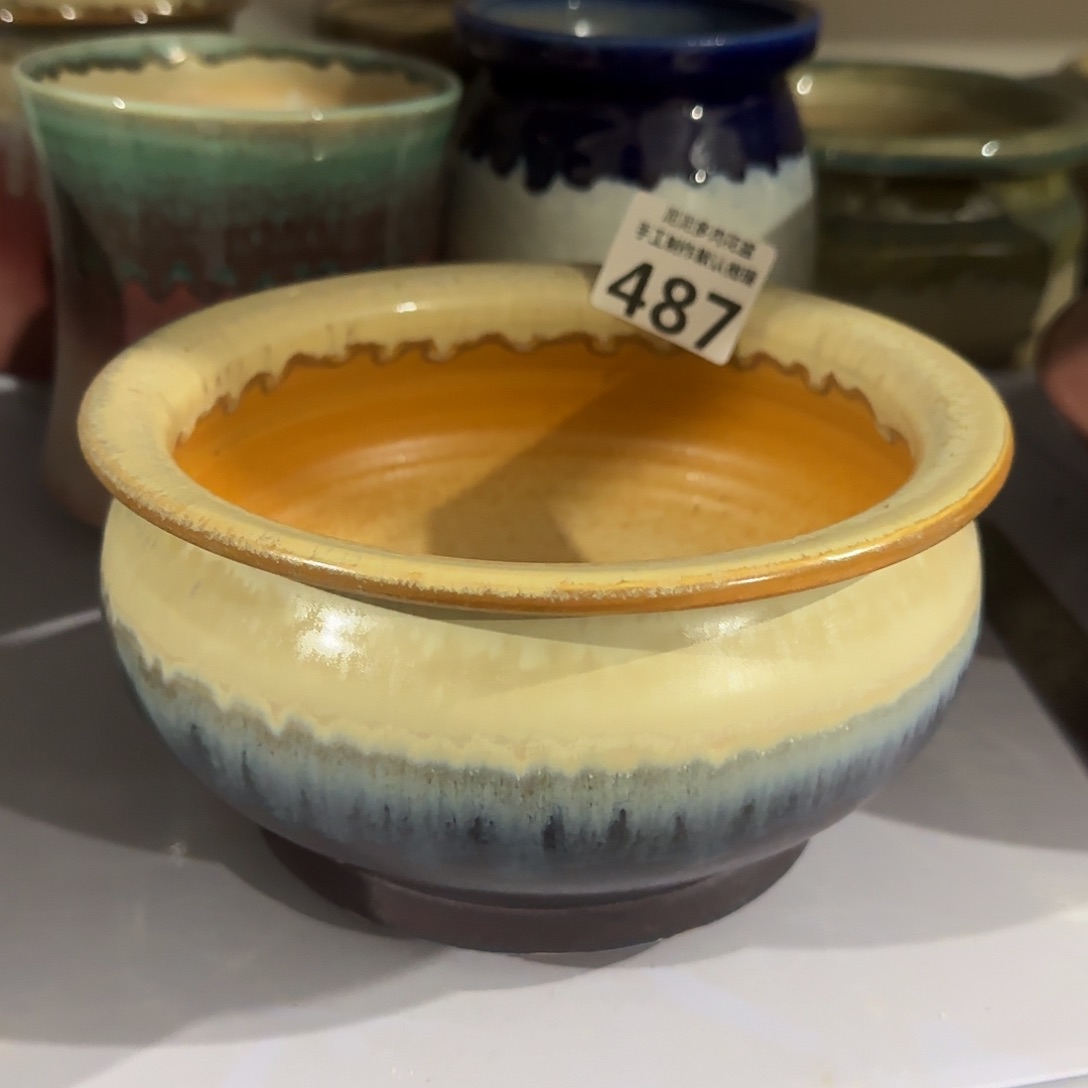 瓷片景德镇手工花盆