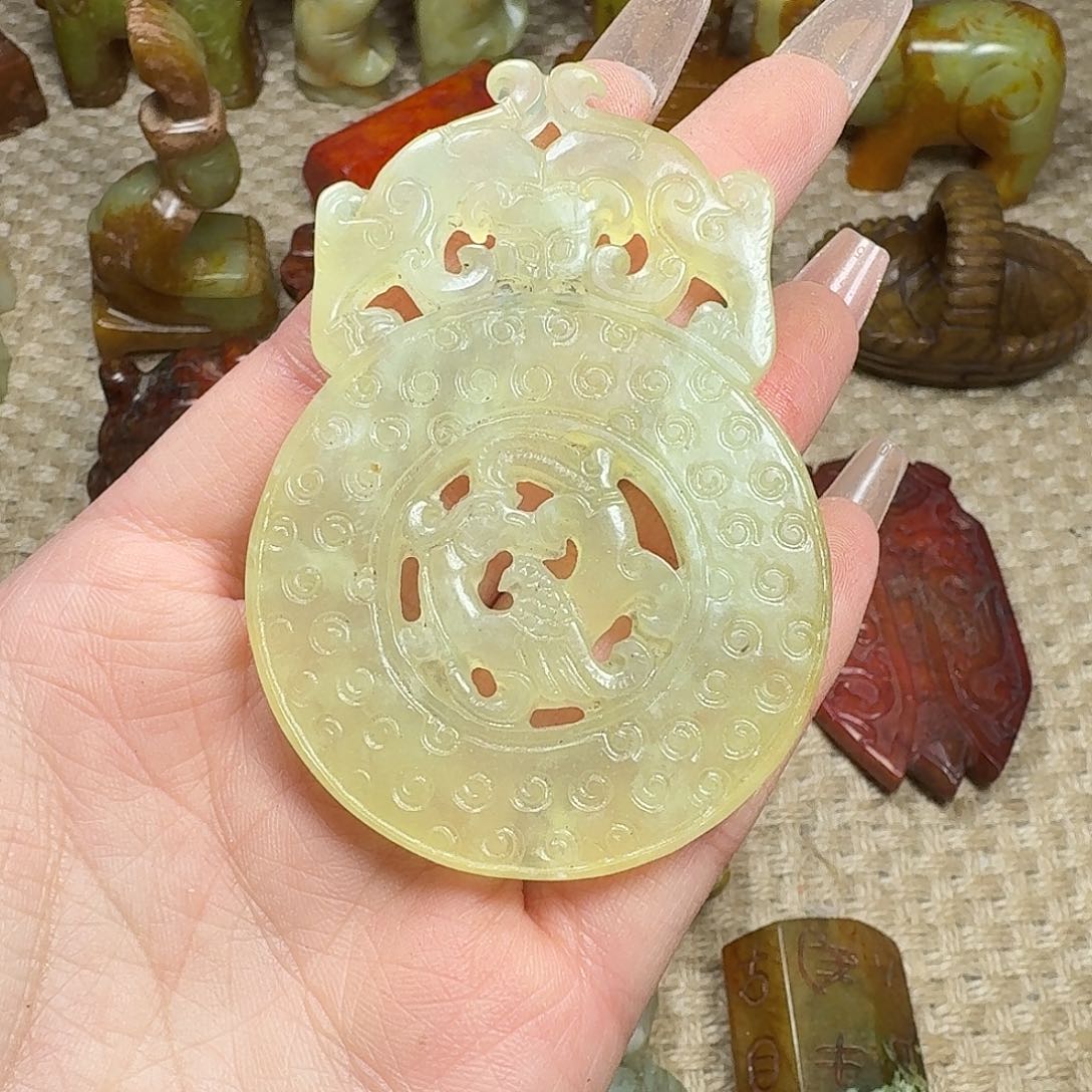 白玉菩提吊坠挂件