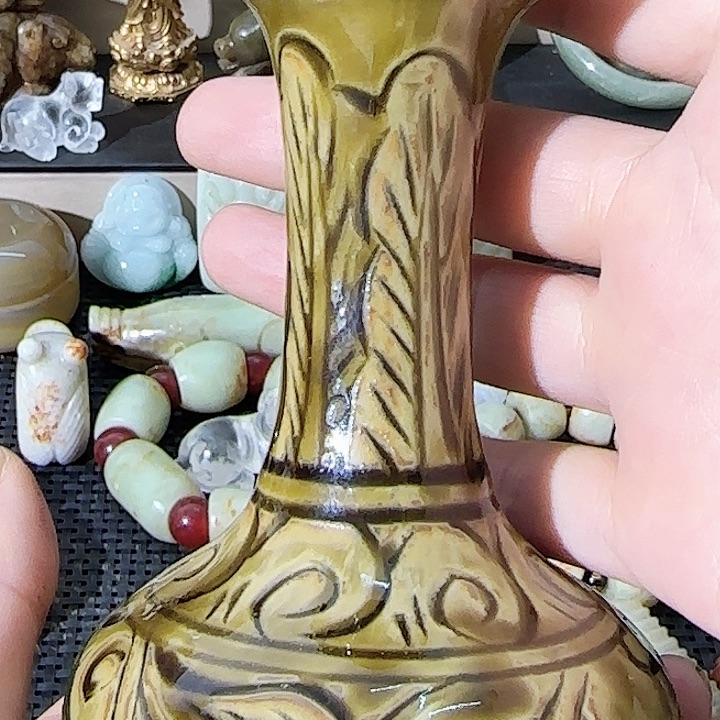 瓷片瓷器白梨摆件创意设计11