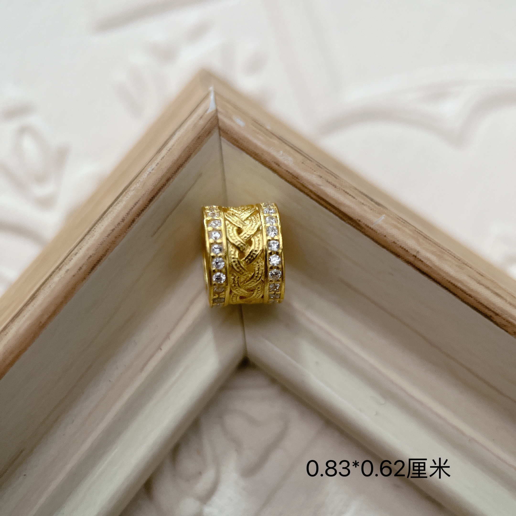 菲菲编绳 金色桶珠 DIY串珠配件