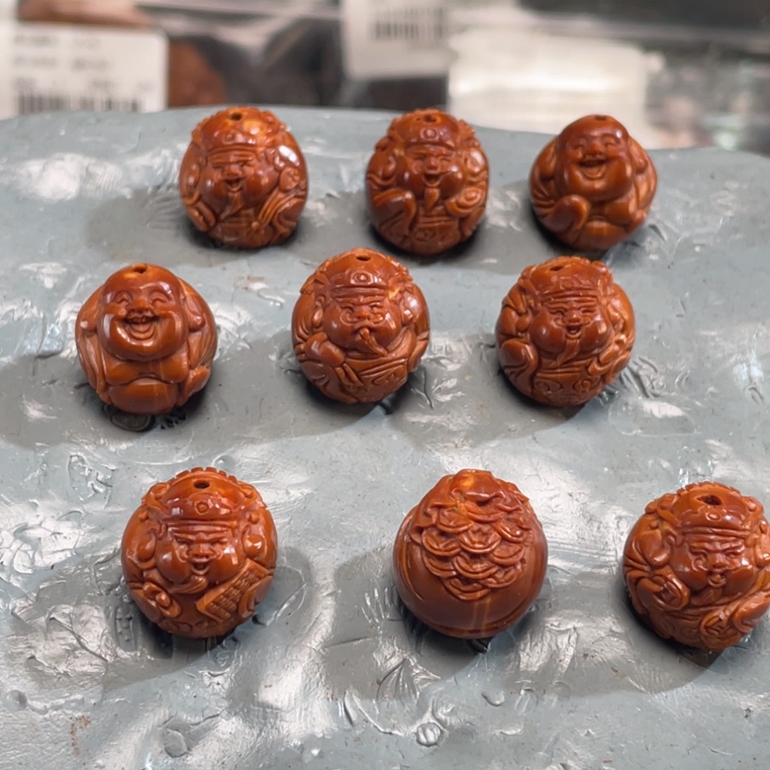 橄榄核手串/手链1.6鲨鱼背财迷B6614福利