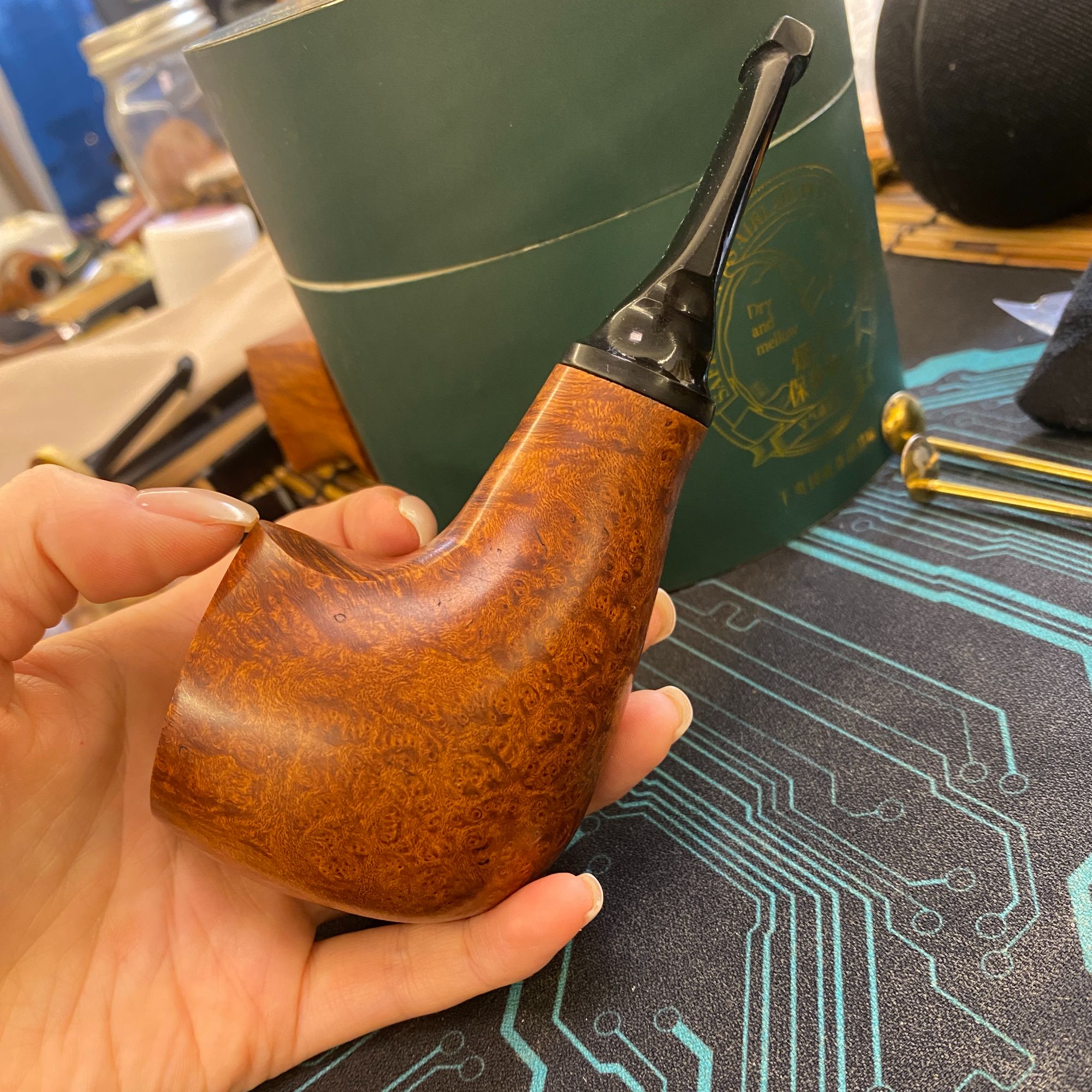 石楠根瘤手工烟斗 大号 厚斗壁 