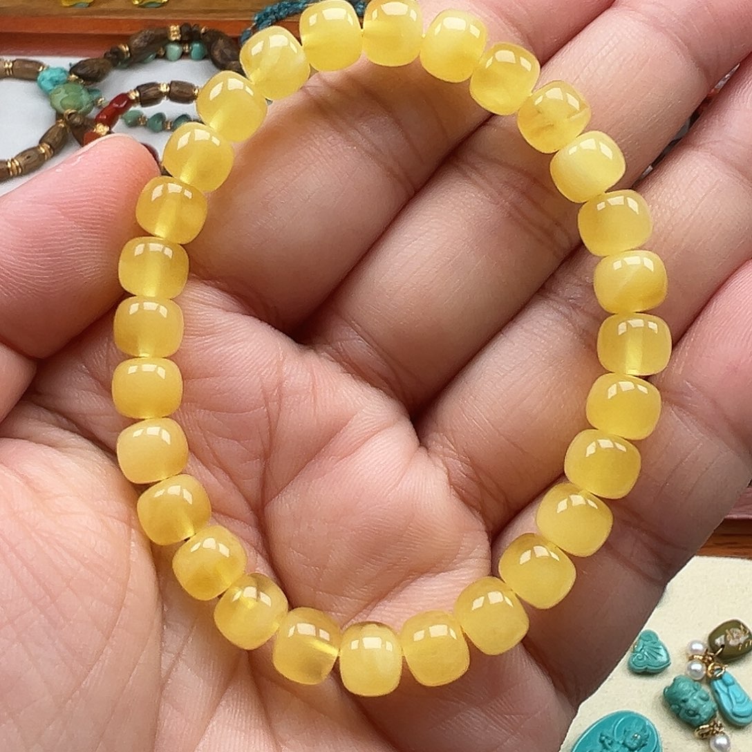 琥珀手串未镶嵌234678899
