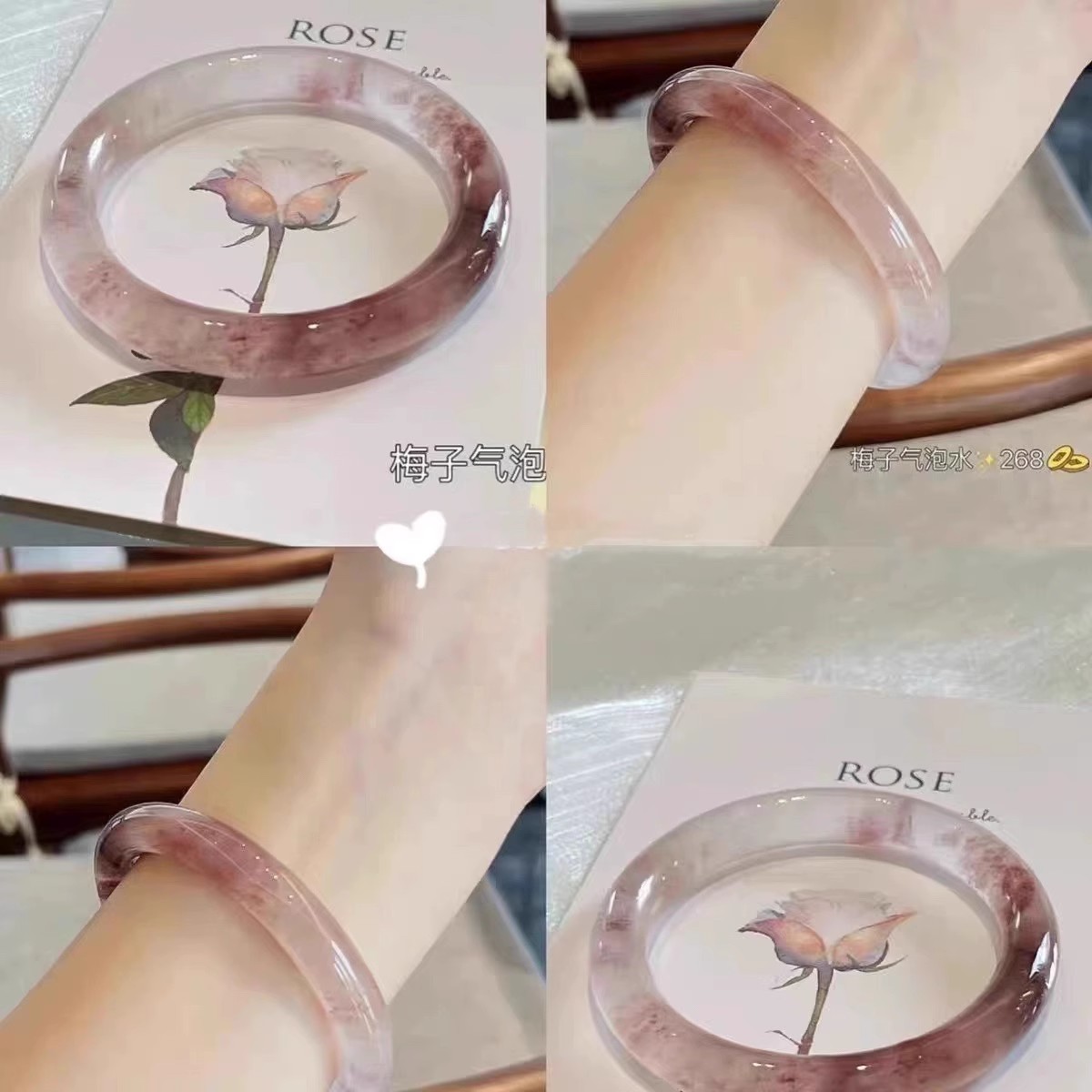 非金属玻璃手镯 贵妃镯团单】琉璃古风爆款贵妃镯