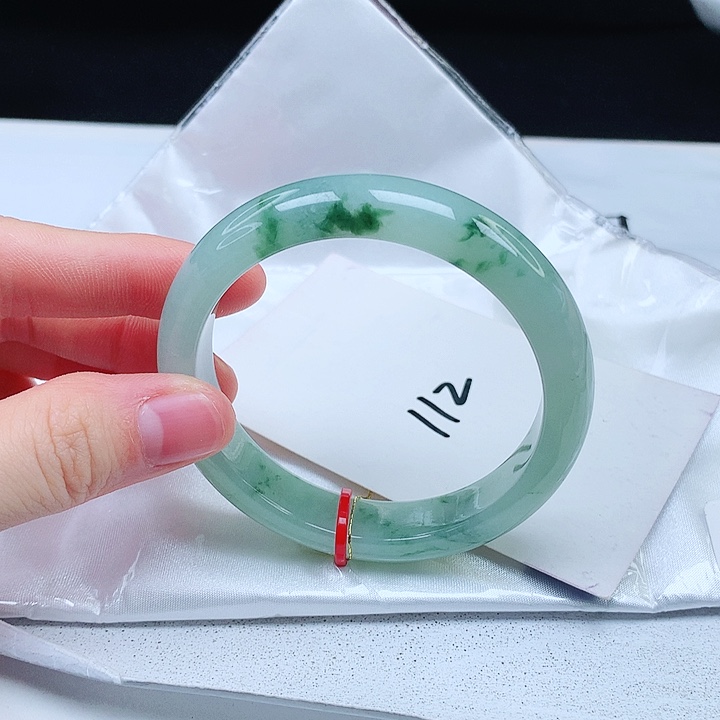 翡翠手镯未镶嵌缅甸天然a货手镯53+