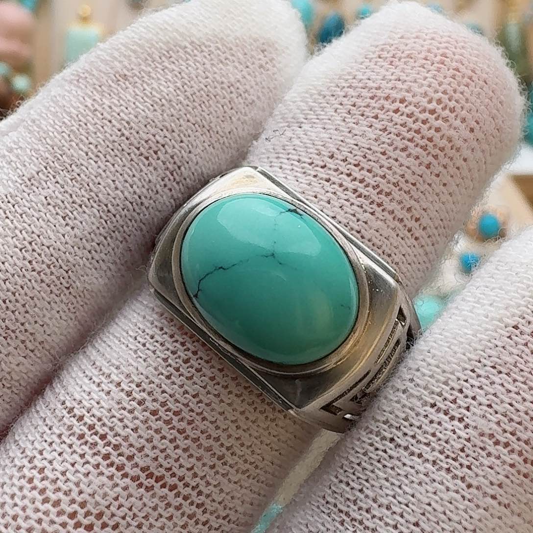 绿松石珠宝奇石银S925镶嵌