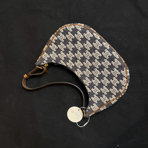 95新 Celine/思琳 夏七中古/Celine老花帆布豌豆包/1681711