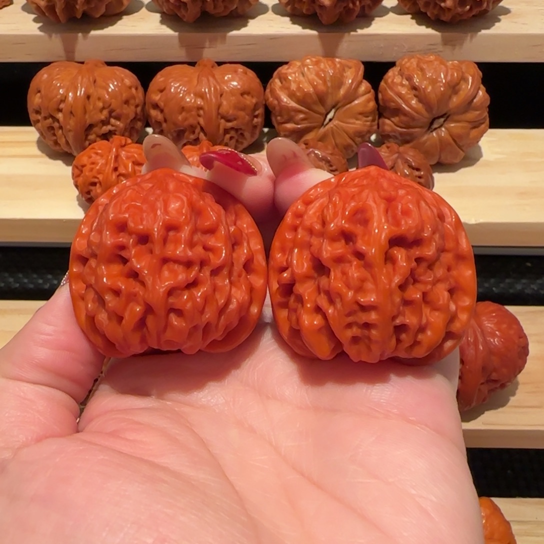 吊坠文玩核桃玉化野牛39精品3015