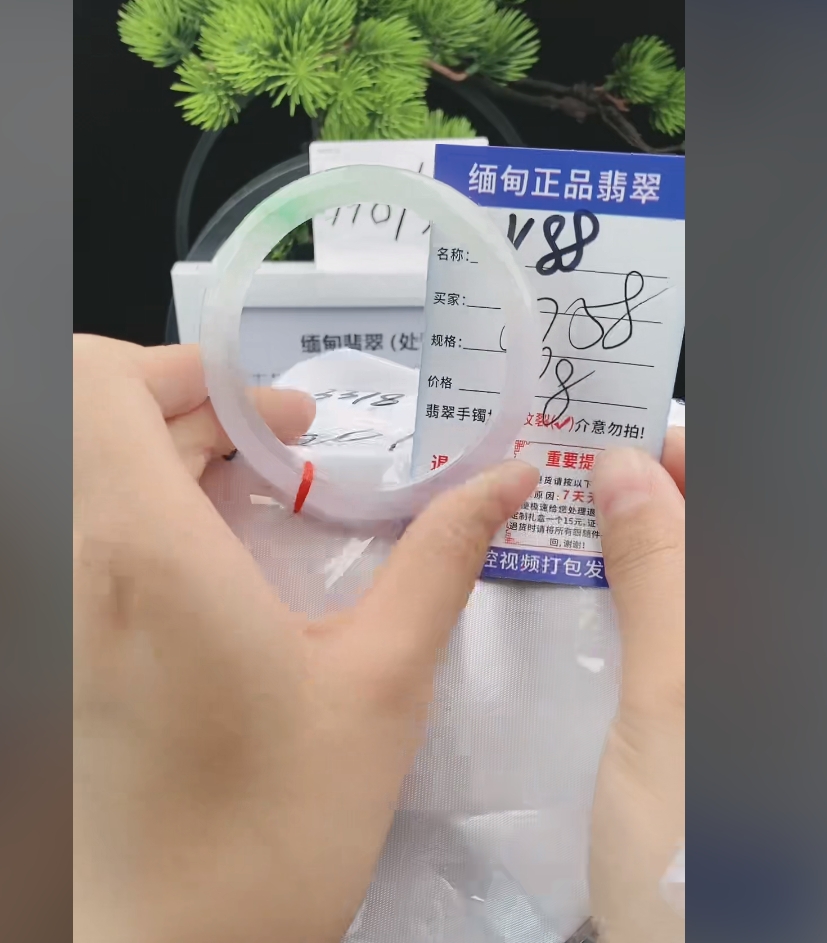 Y88缅甸翡翠手镯处理198/条【一物一证】实物以直播间为准