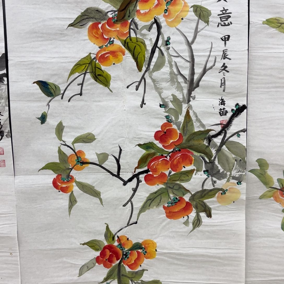 国画张海苗三尺换鸟