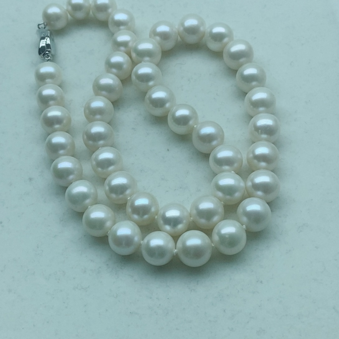 淡水珍珠颈饰银S925镶嵌10-11