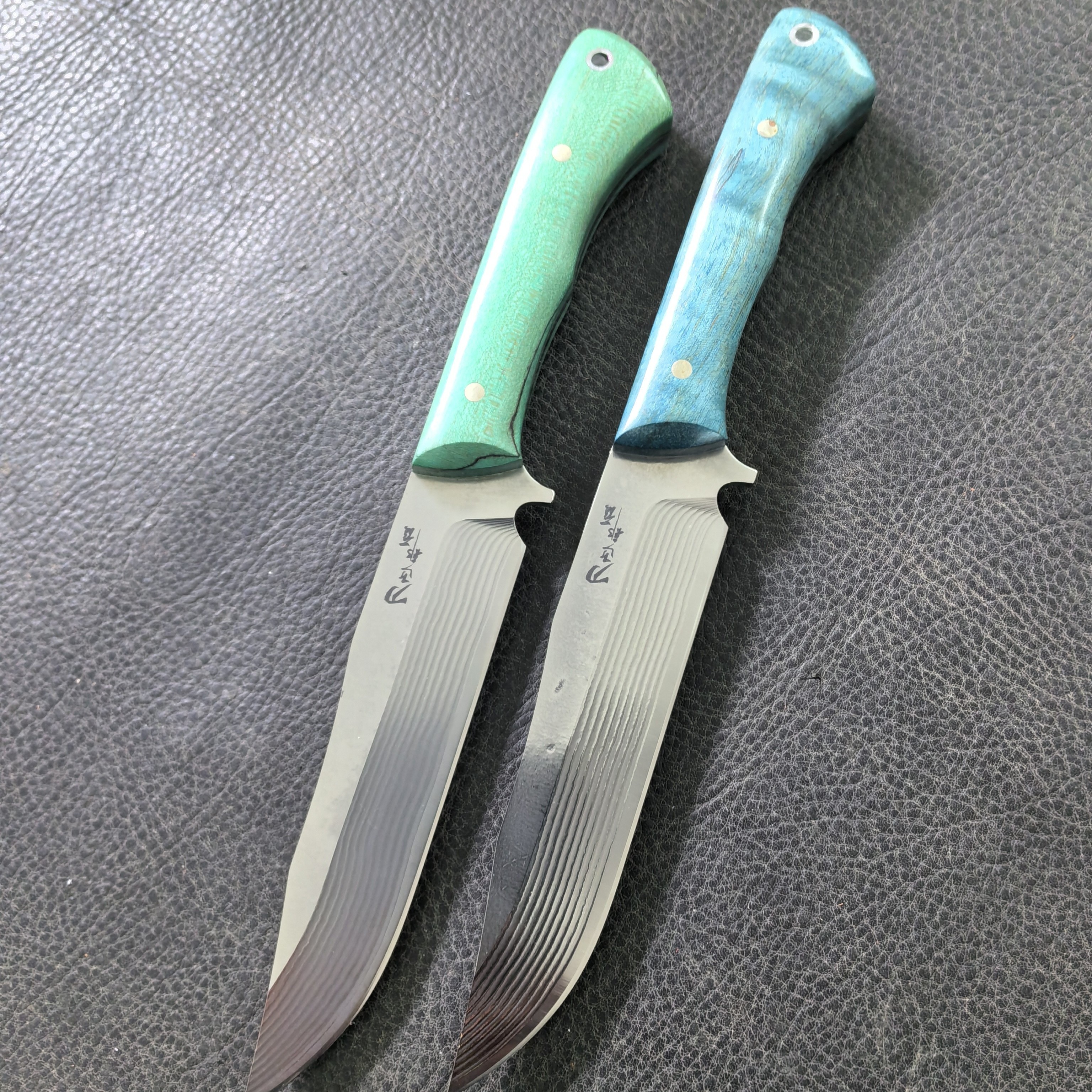 南环十三《夏熙》高硬度大马士革夹粉末钢家用户外多功能锋利小刀