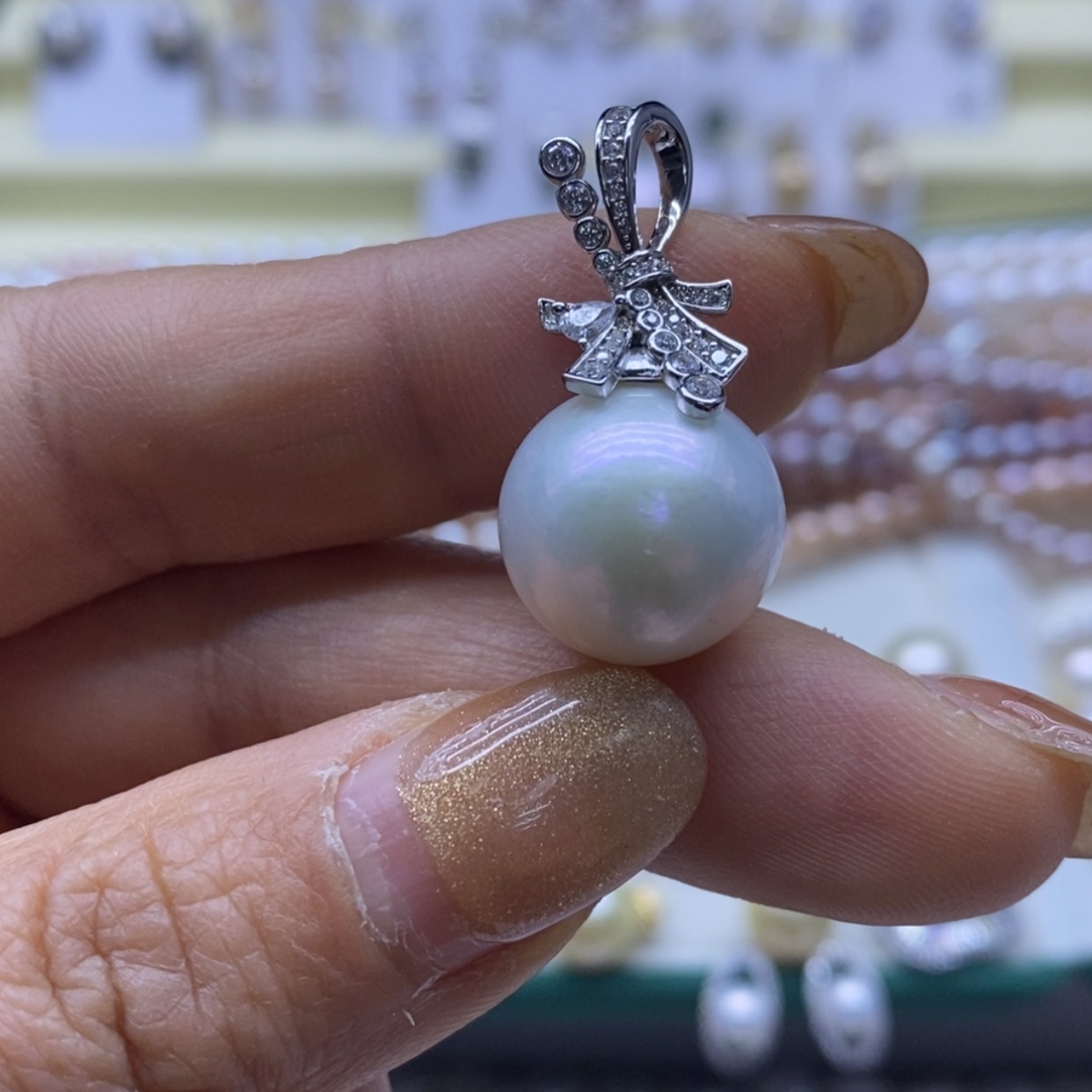 【闪购商品】淡水珍珠颈饰银S925镶嵌