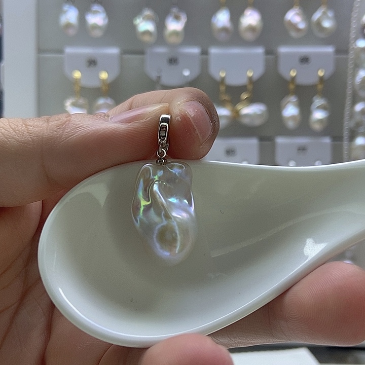 妹***儿颈饰银S925镶嵌淡水珍珠43