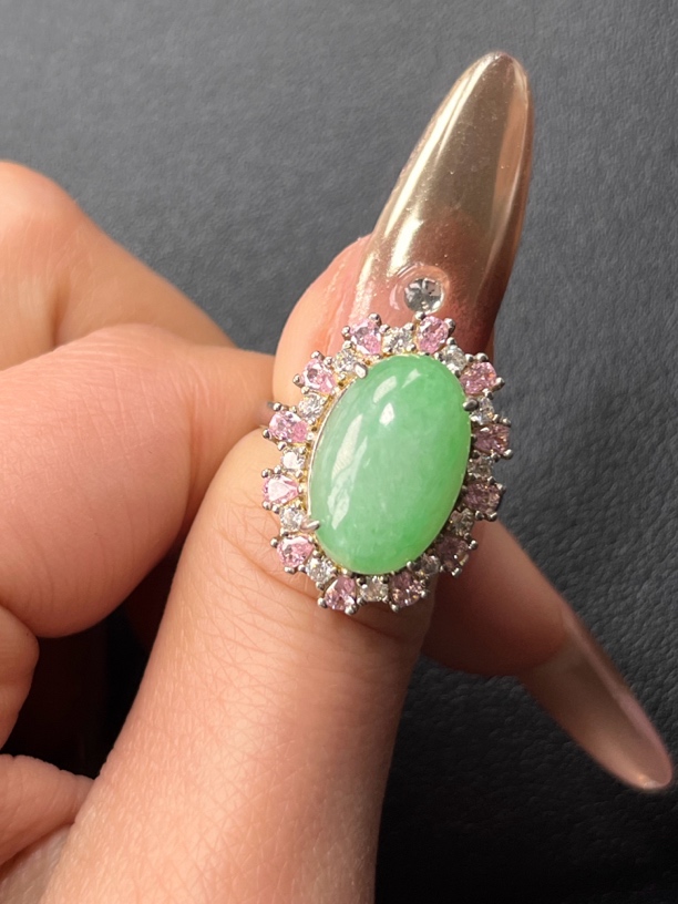 天然a货翡翠戒指