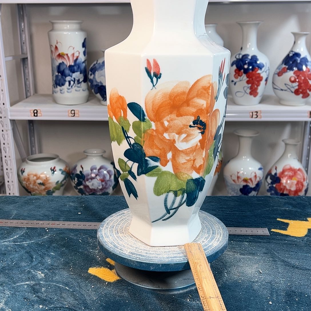 摆件景德镇陶瓷6黄牡