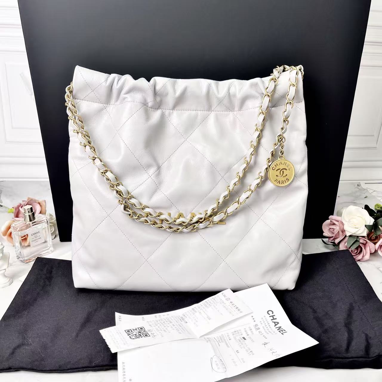 95新 Chanel/香奈儿 香奈儿CHANEL 22bag小号垃圾袋手袋