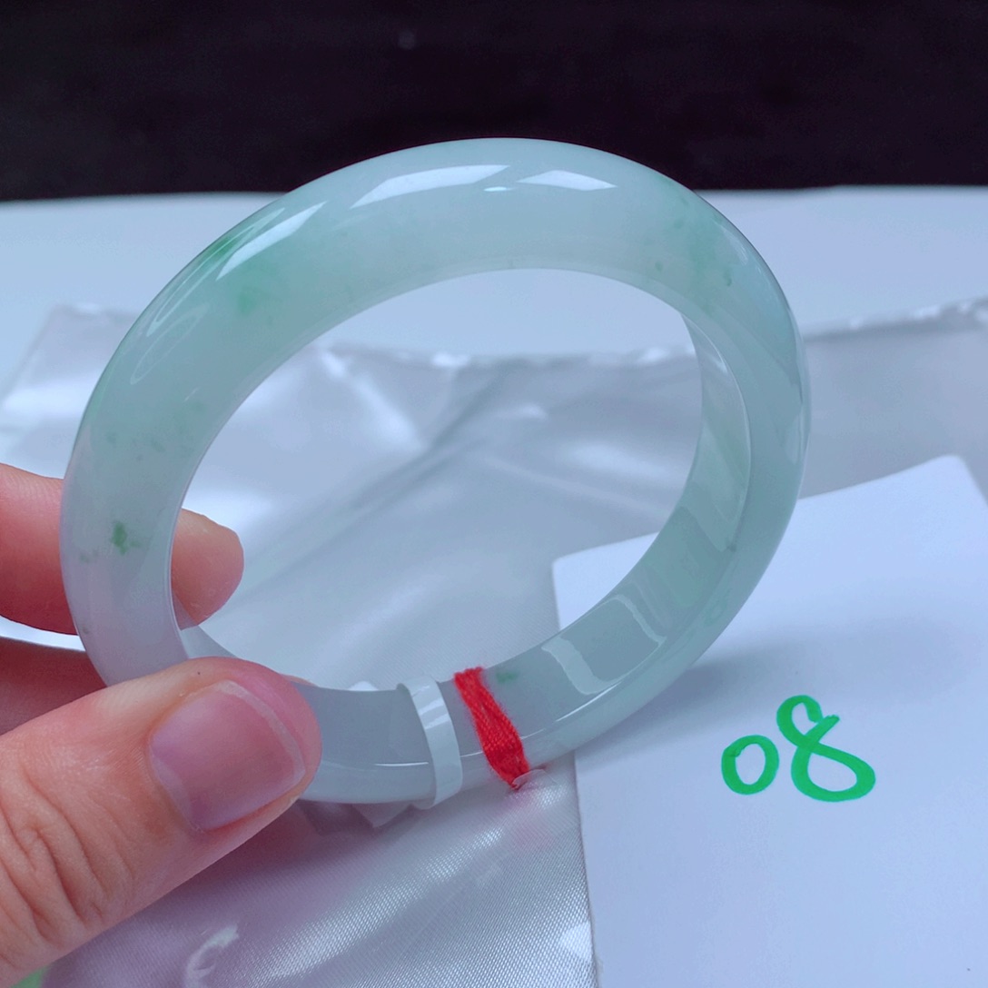 未镶嵌手镯翡翠缅甸天然A货翡翠手镯57.5