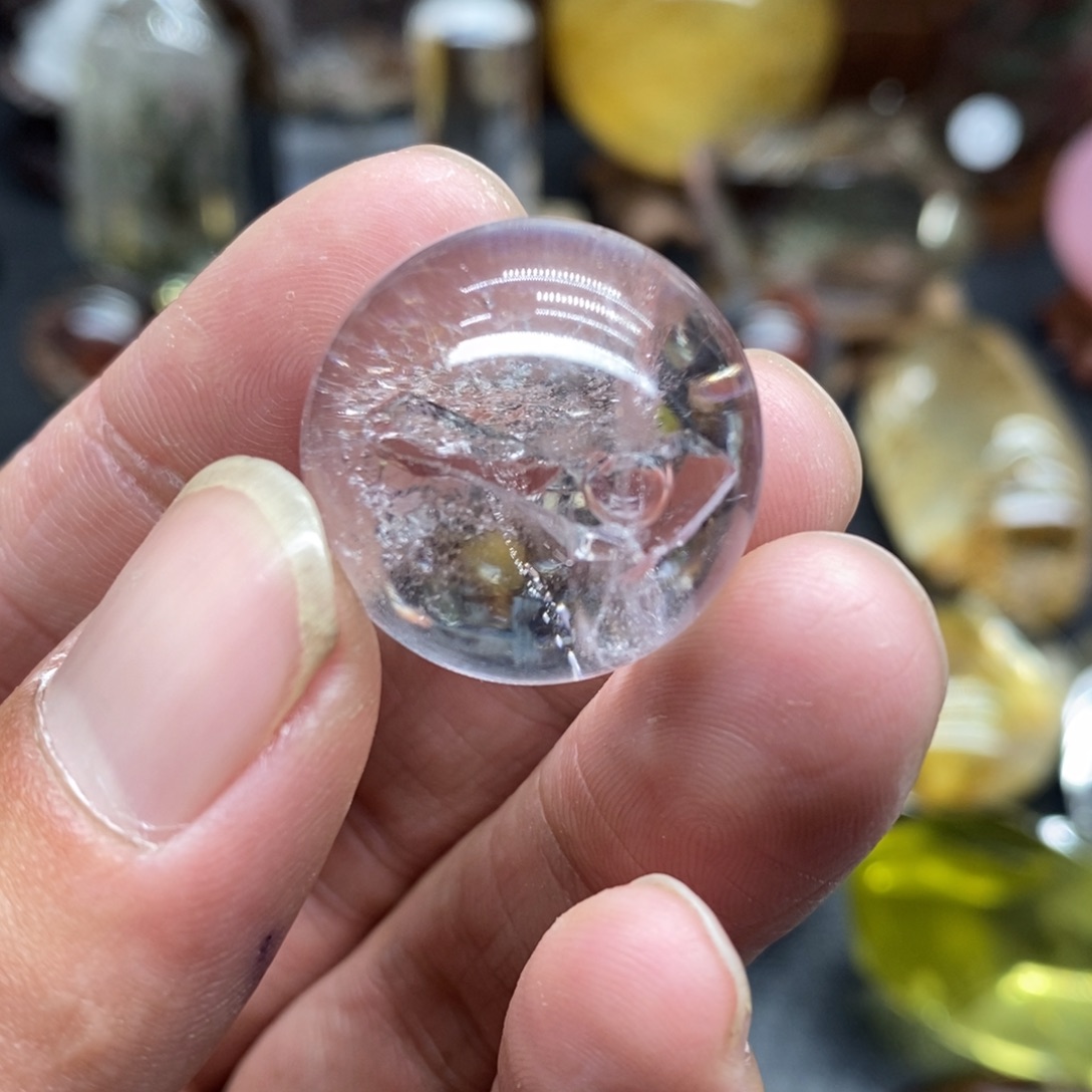 水晶原石摆件手把未镶嵌