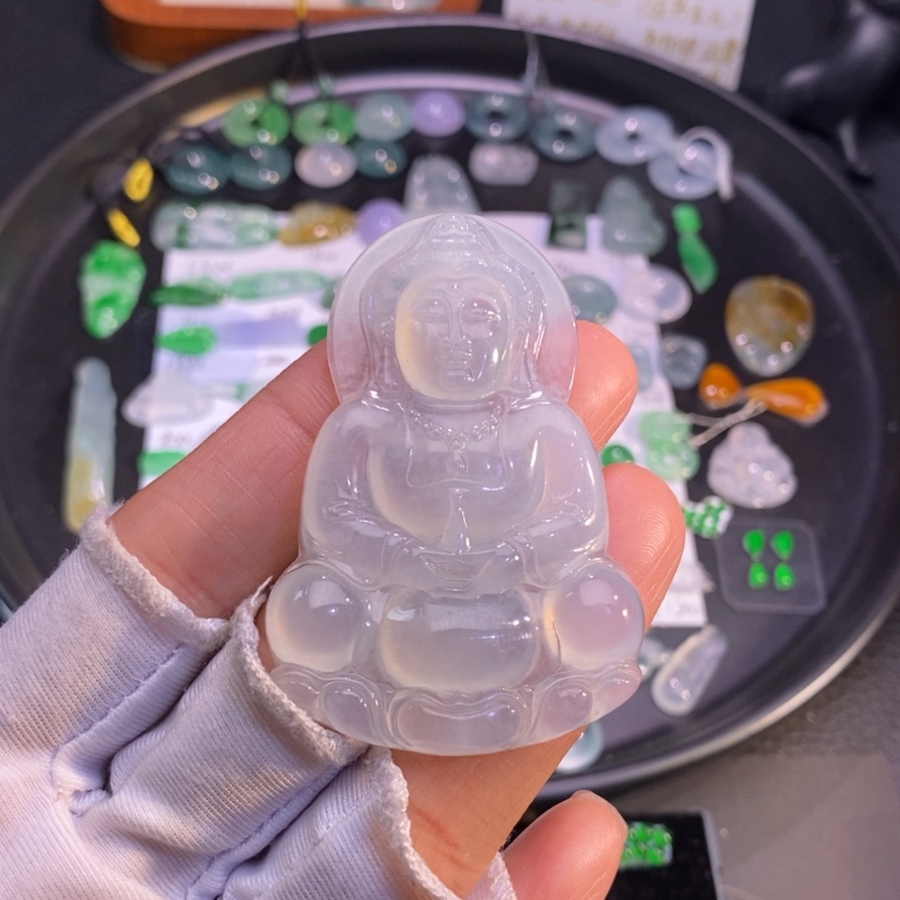 【闪购商品】翡翠挂件未镶嵌观音