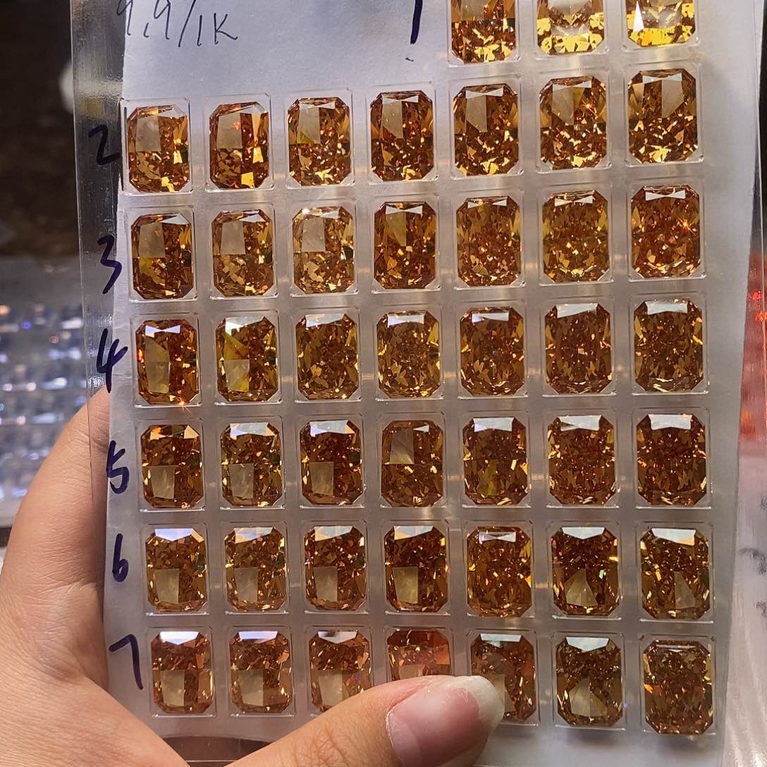 10*14锆石（处理）香槟色长倒