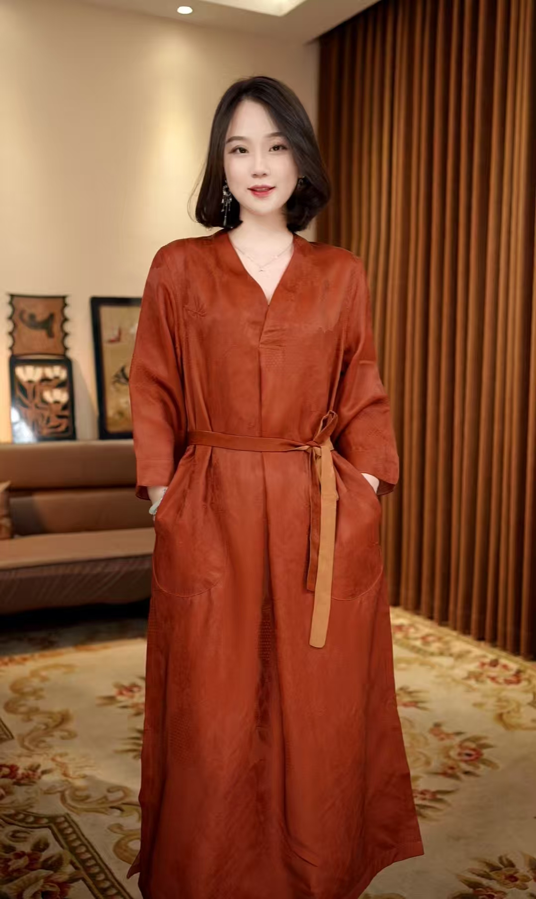 笙情-极简风新款洋气纯色高级感显瘦双面穿A字裙