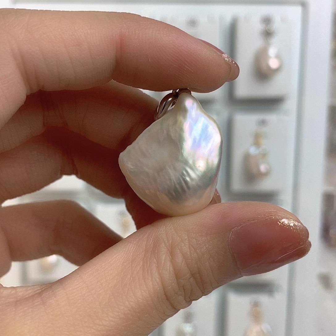 淡水珍珠颈饰银S925镶嵌