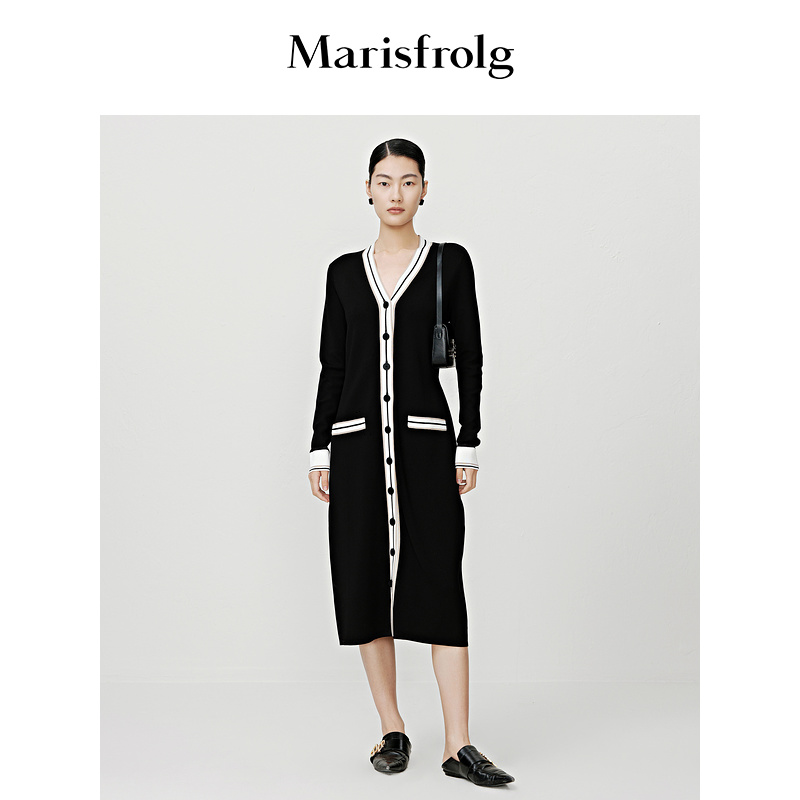 【达人专享】Marisfrolg玛丝菲尔长袖连衣裙A1CX3830M