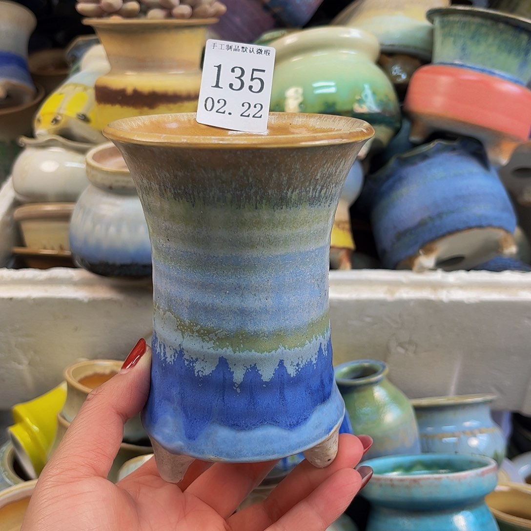 摆件景德镇陶瓷手工制作口9.5高13左右