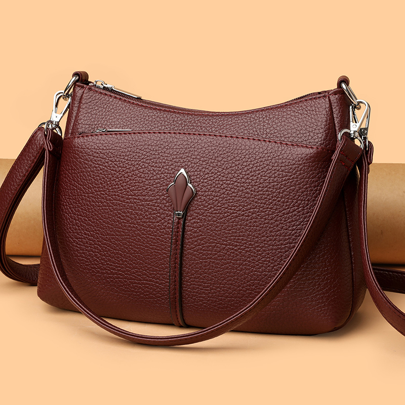 高端妈妈包|暮色秋光2025秋季新真皮质感女包时尚百搭斜跨包L2575