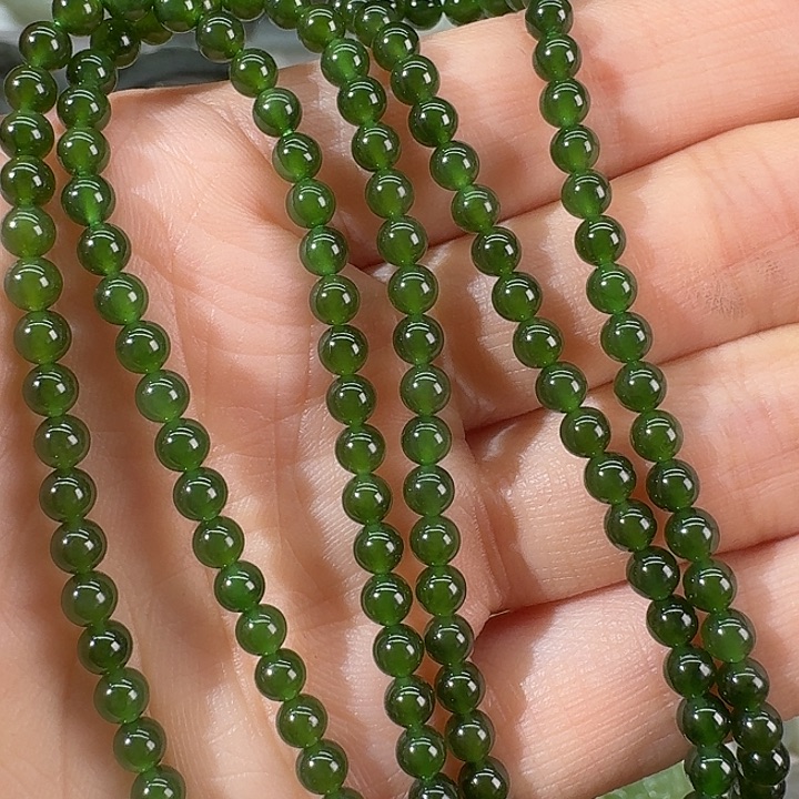 和田玉（碧玉）未镶嵌颈饰4mm
