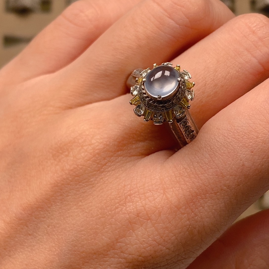 翡翠戒指未镶嵌玻璃种白翡