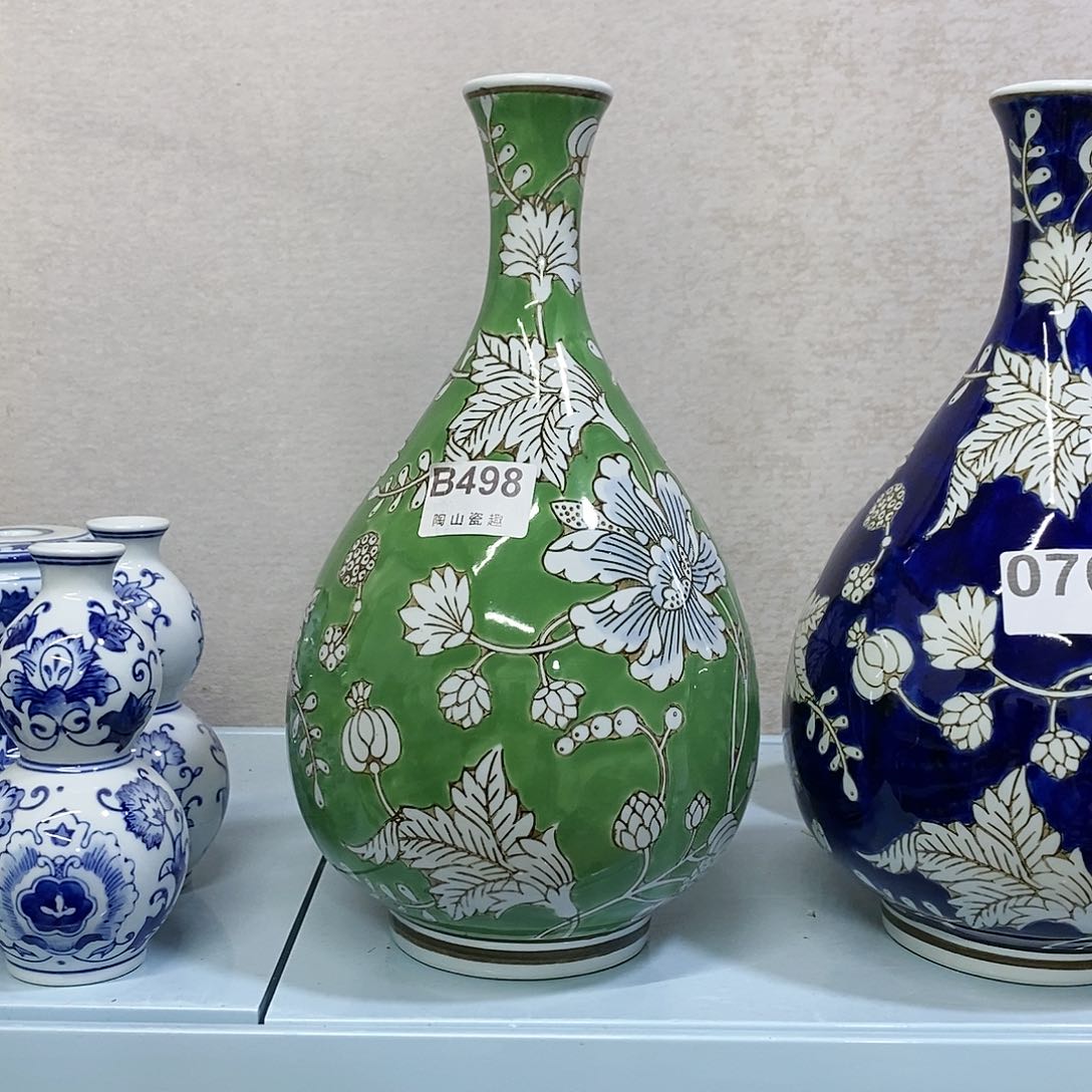 【闪购商品】摆件绿釉色玉壶春瓷器……………………