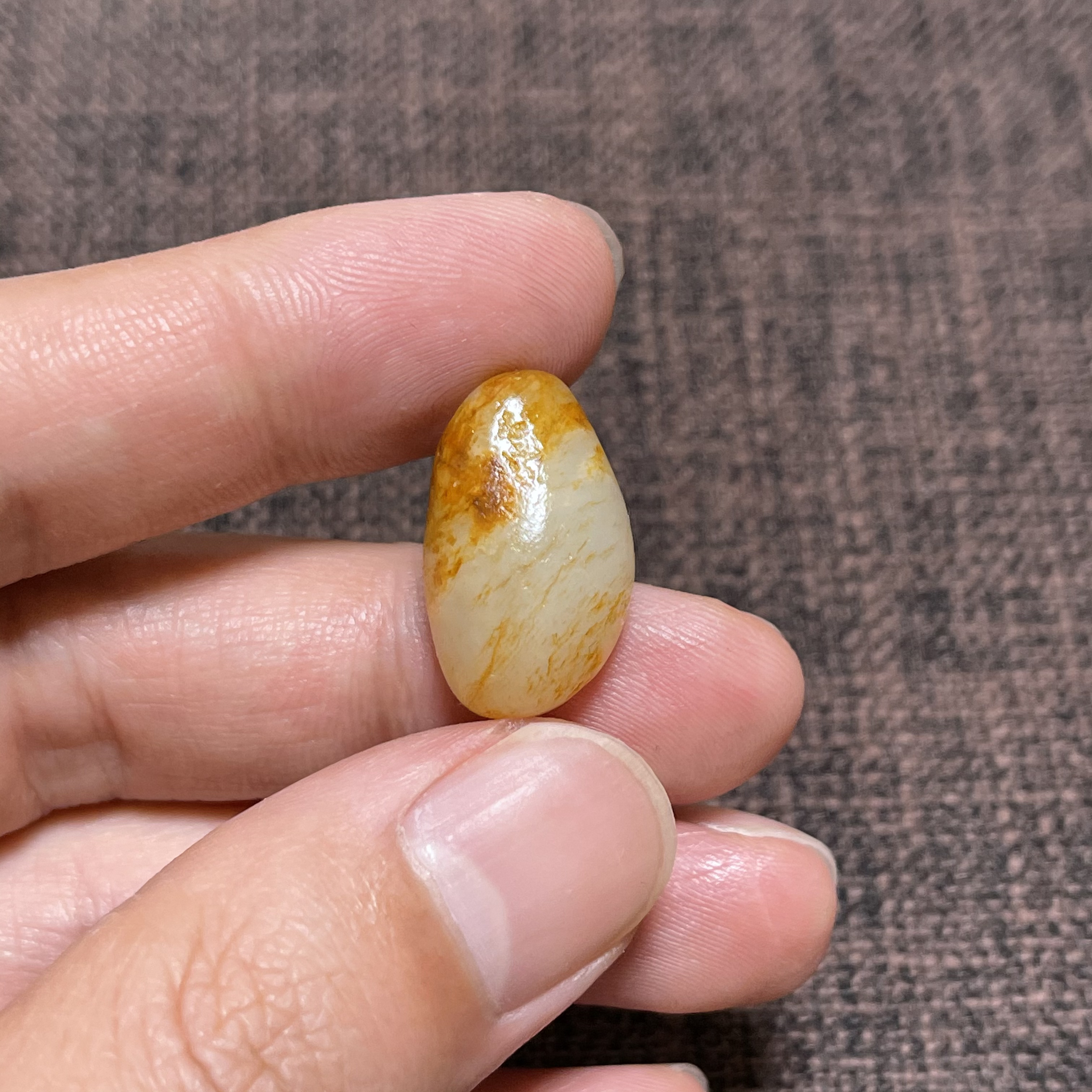 洒金皮白玉手串籽和田玉项链籽籽玉戒面完整油润老熟打灯通透细腻