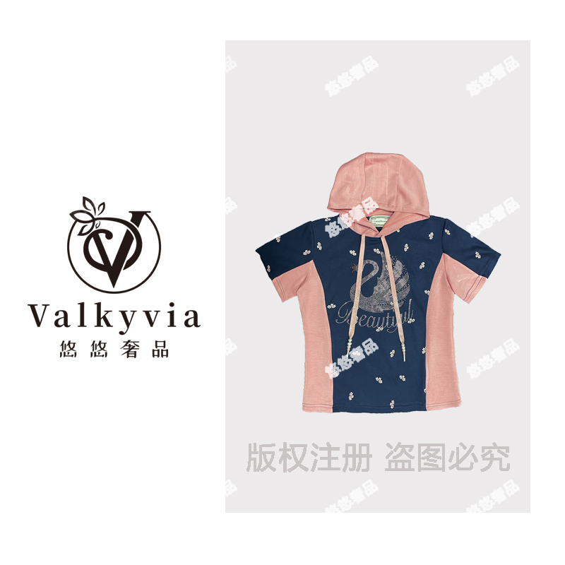 【Valkyvia/悠悠奢品】25夏季新款天鹅短袖9519