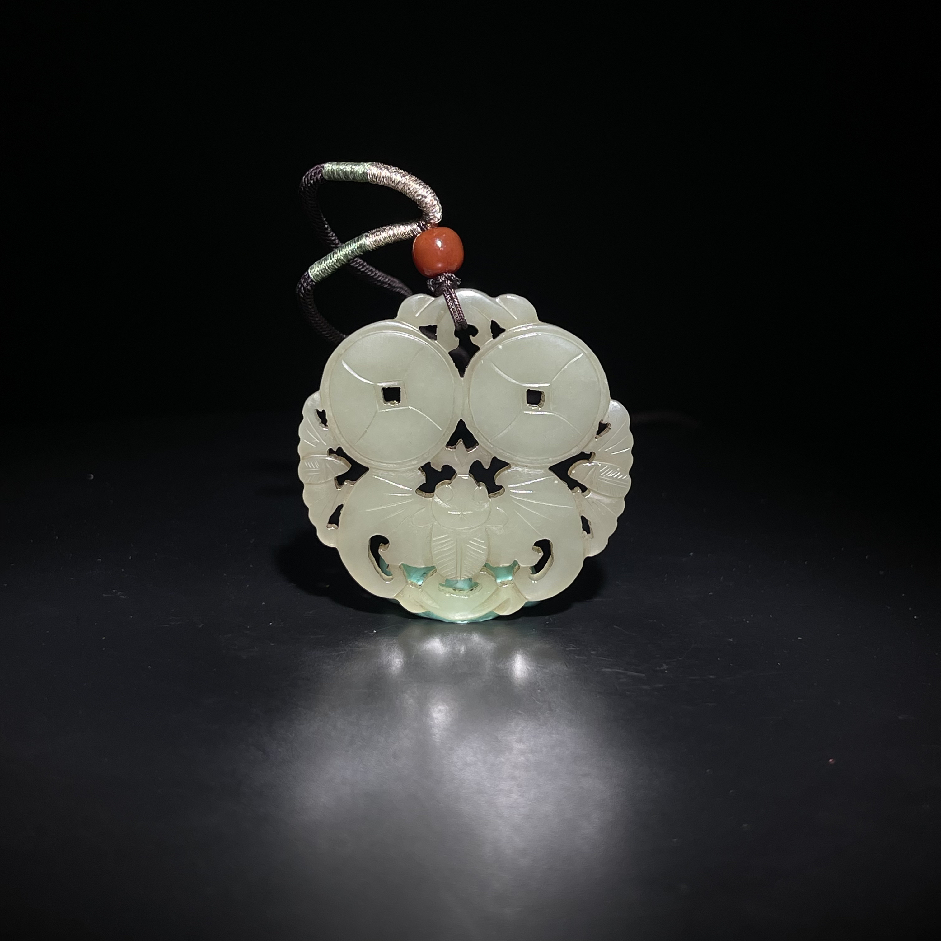 古玉臻藏和田玉财福双收挂件2511240036